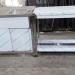 میز کار ۲ طبقه استیل